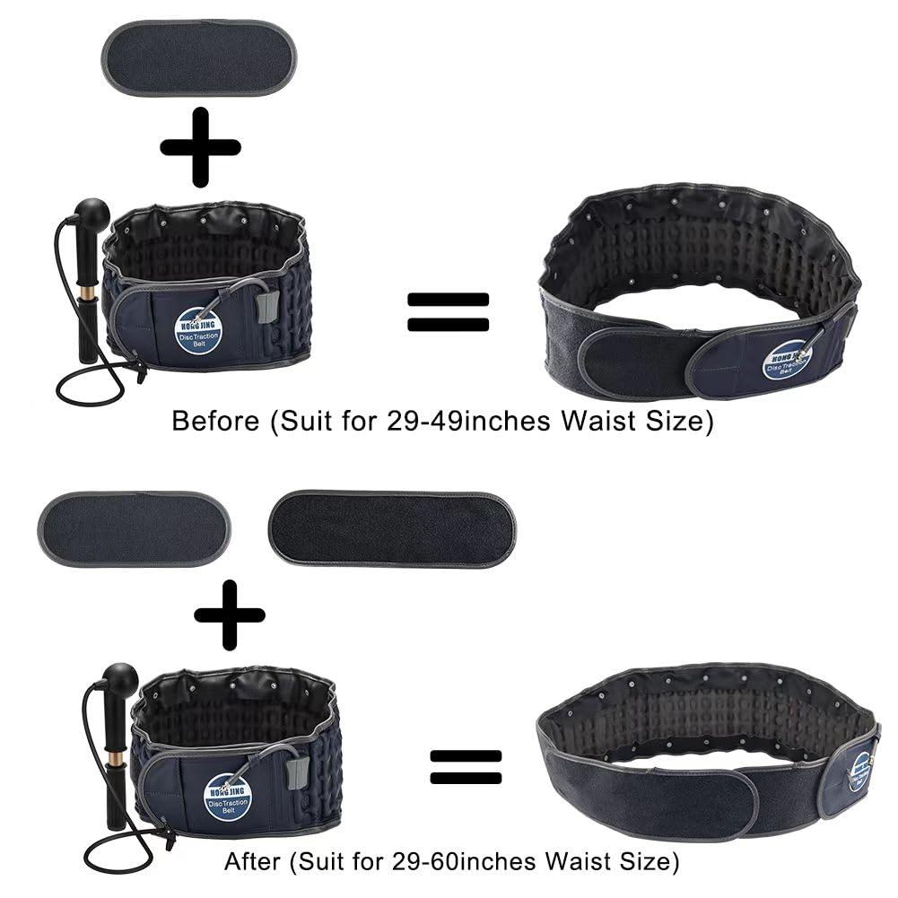 HONGJING HONGJING Decompression Back Belt Fits 29-60 Waist Inflatable Back Support Brace for Lower Back Pain Relief