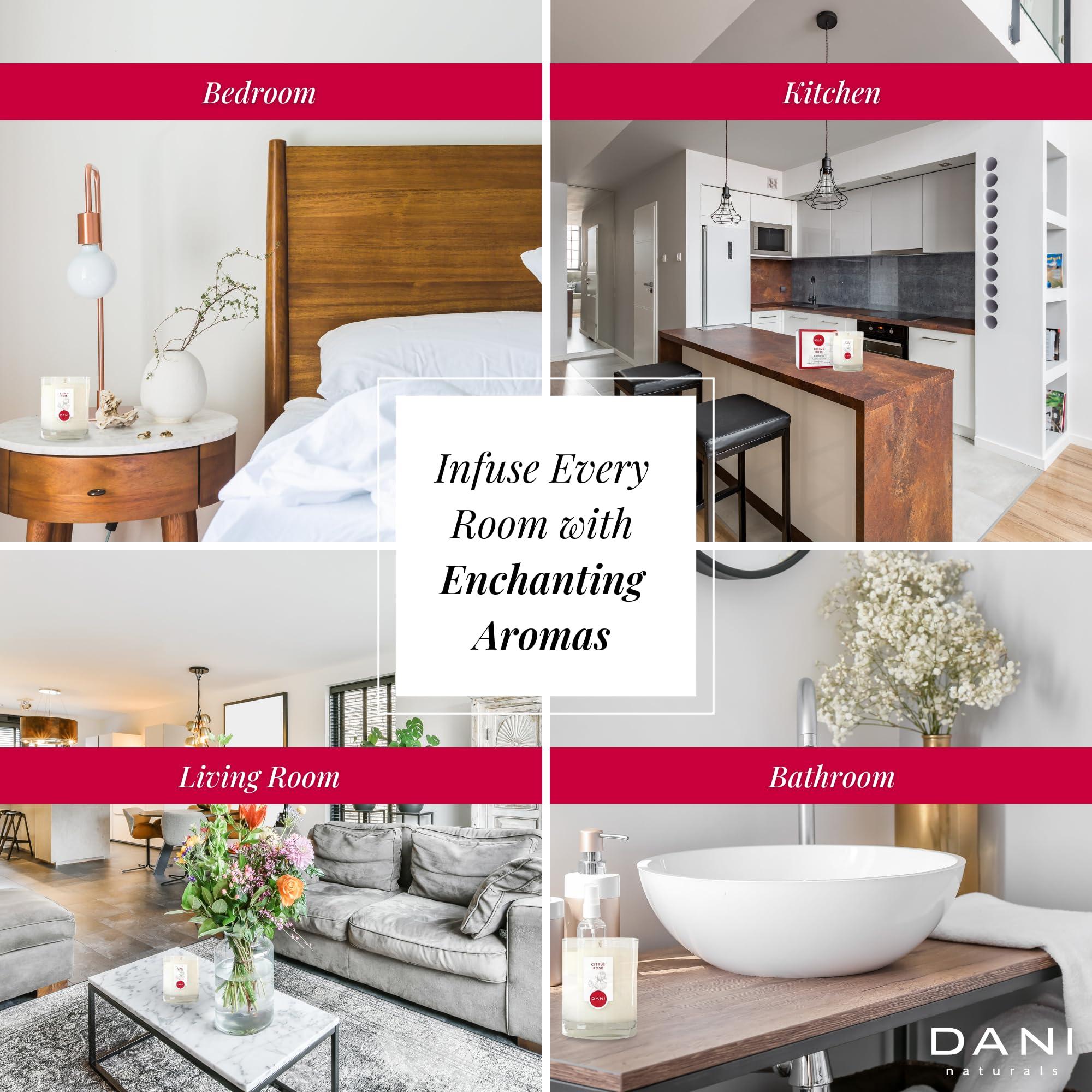 DANI DANI Naturals Scented Soy Candle - 7.5 Ounces (Citrus Rose)