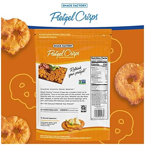 Snack Factory Snack Factory Pretzel Crisps, Cheddar Cheese, 7.2 Oz (Pack of 12)