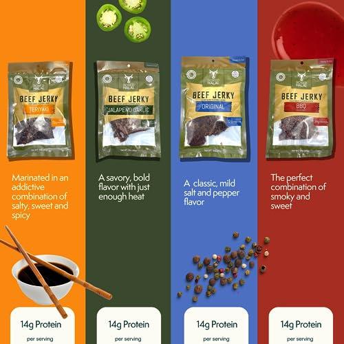 Boxed Halal Halal Beef Jerky, 4 Flavors - Boxed Halal (Jalapeo Garlic)