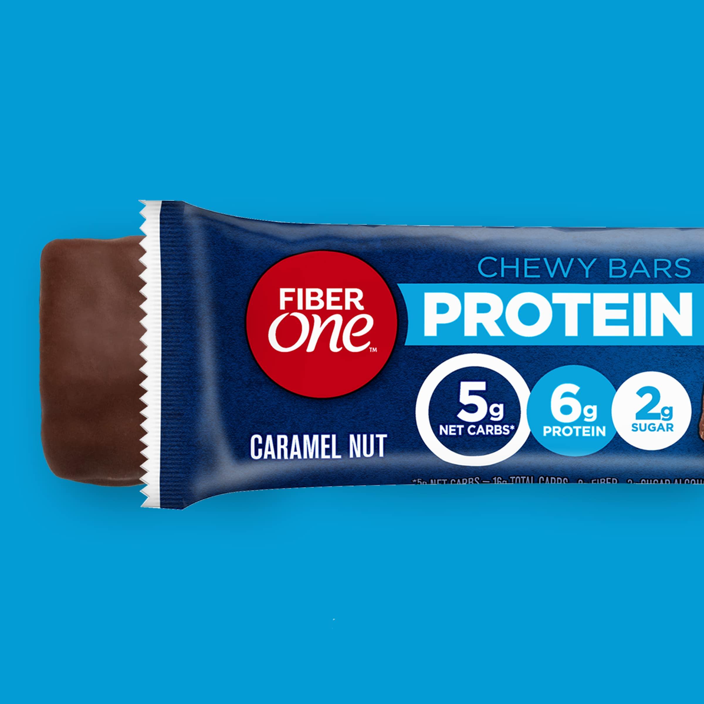 Fiber One Fiber One Chewy Protein Bars, Caramel Nut, Protein Snacks, 1.17 oz, 5 ct