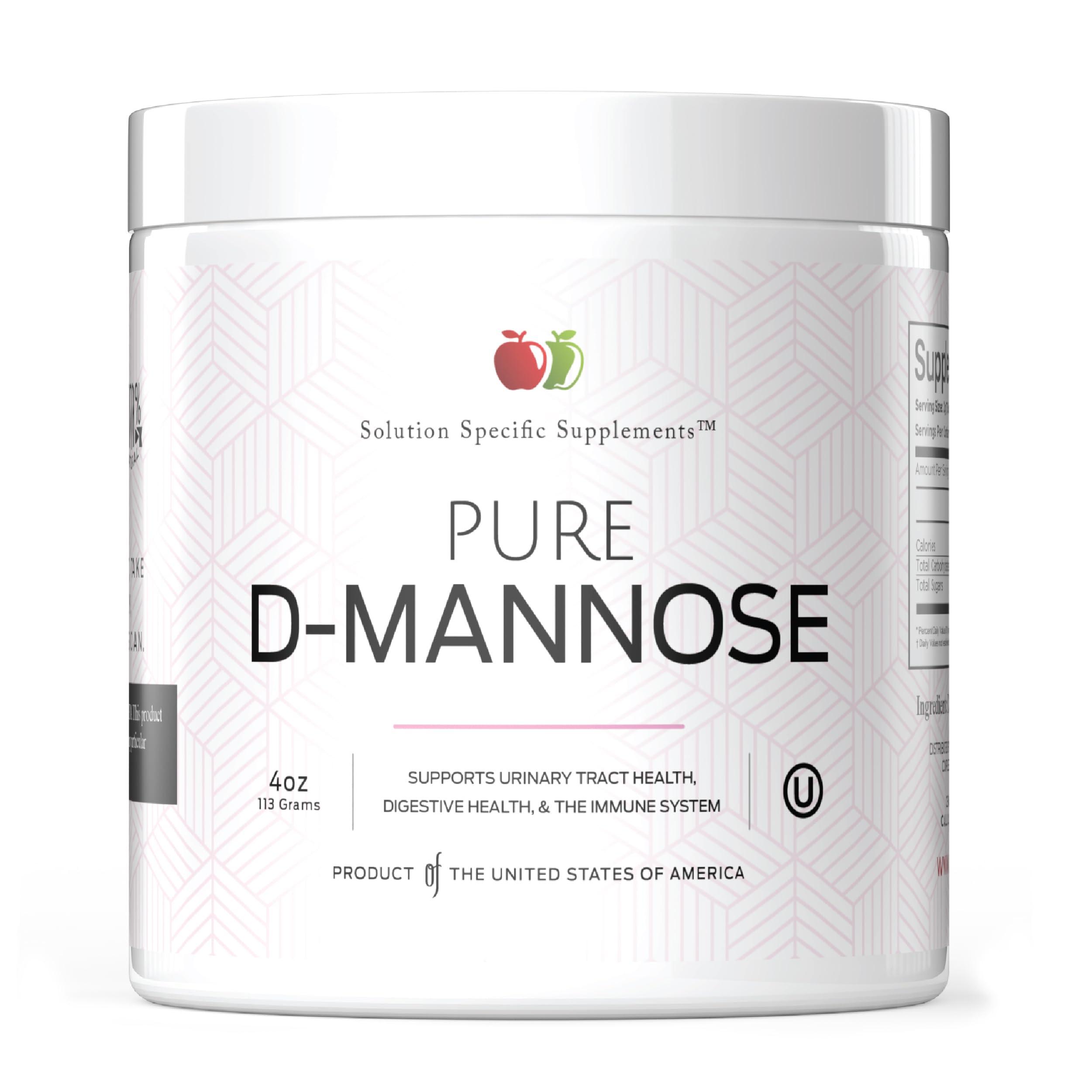 Complete Natural Products Pure D-Mannose Powder Supplement - D-Mannose 4oz (113g) About 60 Servings for UTI, Natural Bladder, & Urinary Tract Health