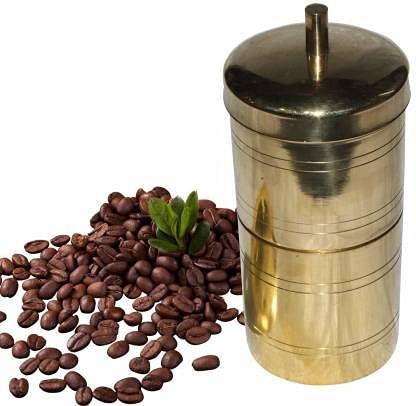 Coffee Maker, Coffee Maker, Brass, South Indian Drip Sytle Liquid Maker,Coffee Traditional Filter Indian Coffee Filter (150 ml)