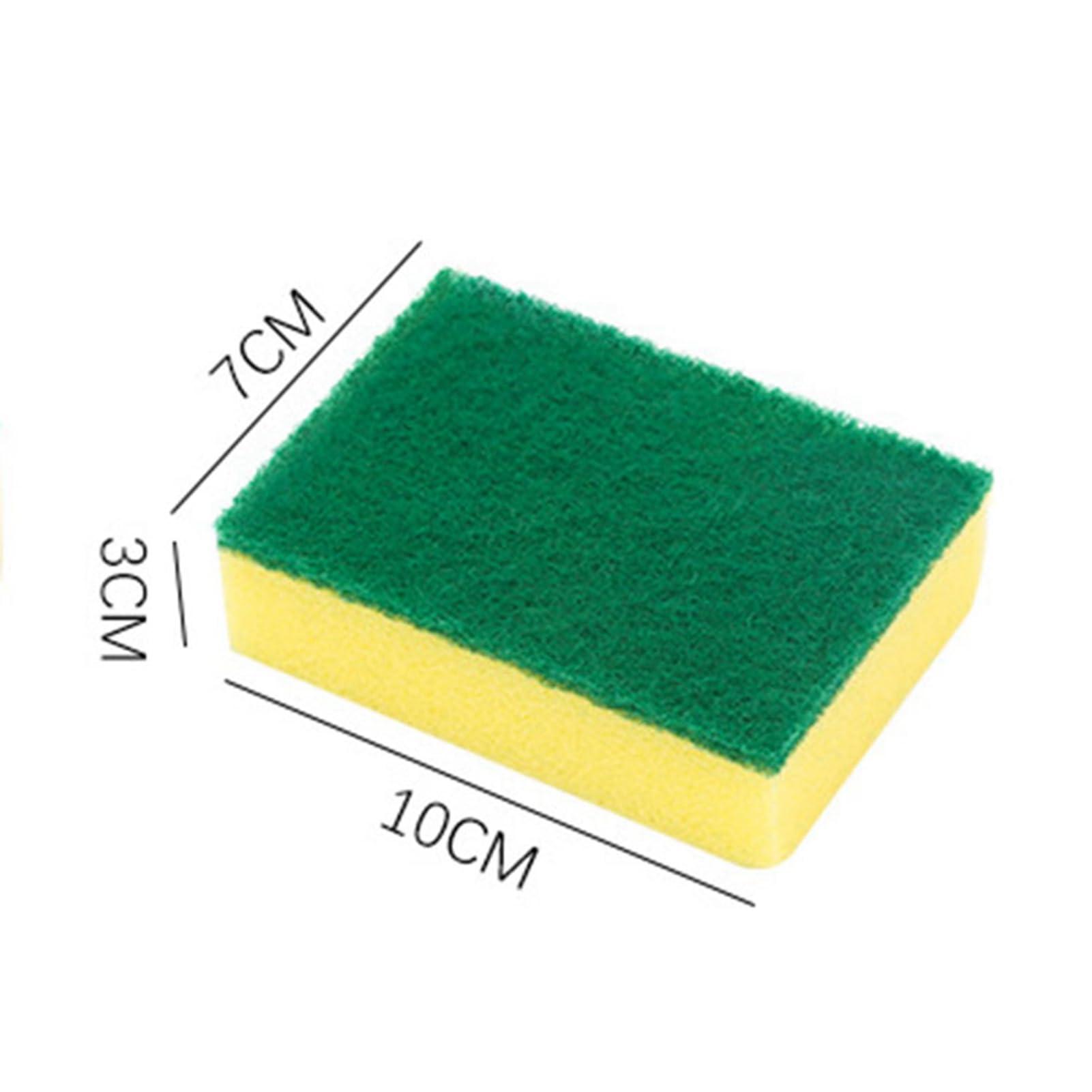 Gsycle 10PCS Dish Sponge, Double Face Kitchen Sponges Convenient Cleaning Sponges Dish Scrubber Sponge with Scouring Pad for Kitchen Bathroom