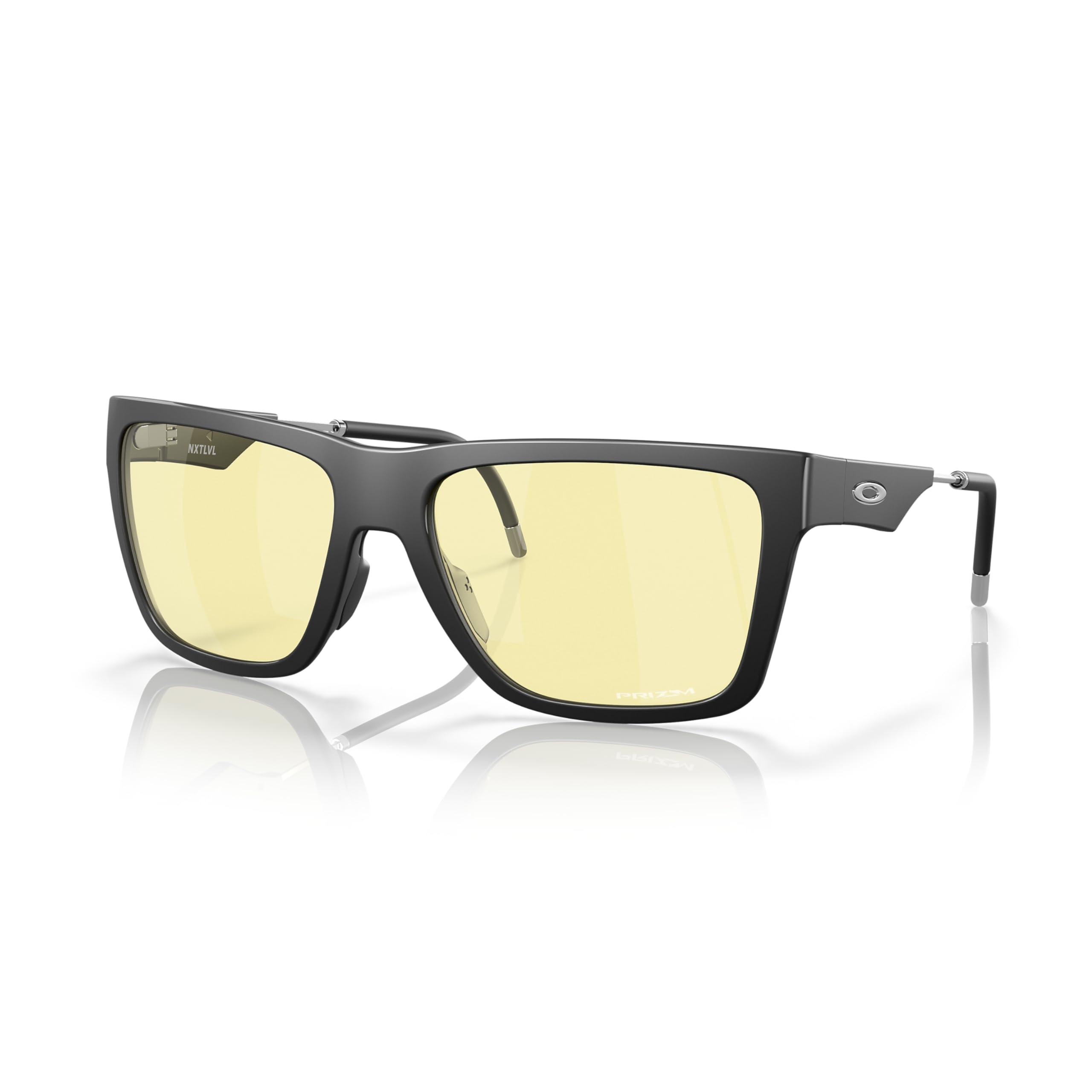 Oakley Oakley NXTLVL OO9249 Gaming Collection 924901 58MM Satin Black/Prizm Rectangular Blue Light Blocking Glasses for Men + BUNDLE Accessory Leash + BUNDLE with Designer iWear Eyewear Kit