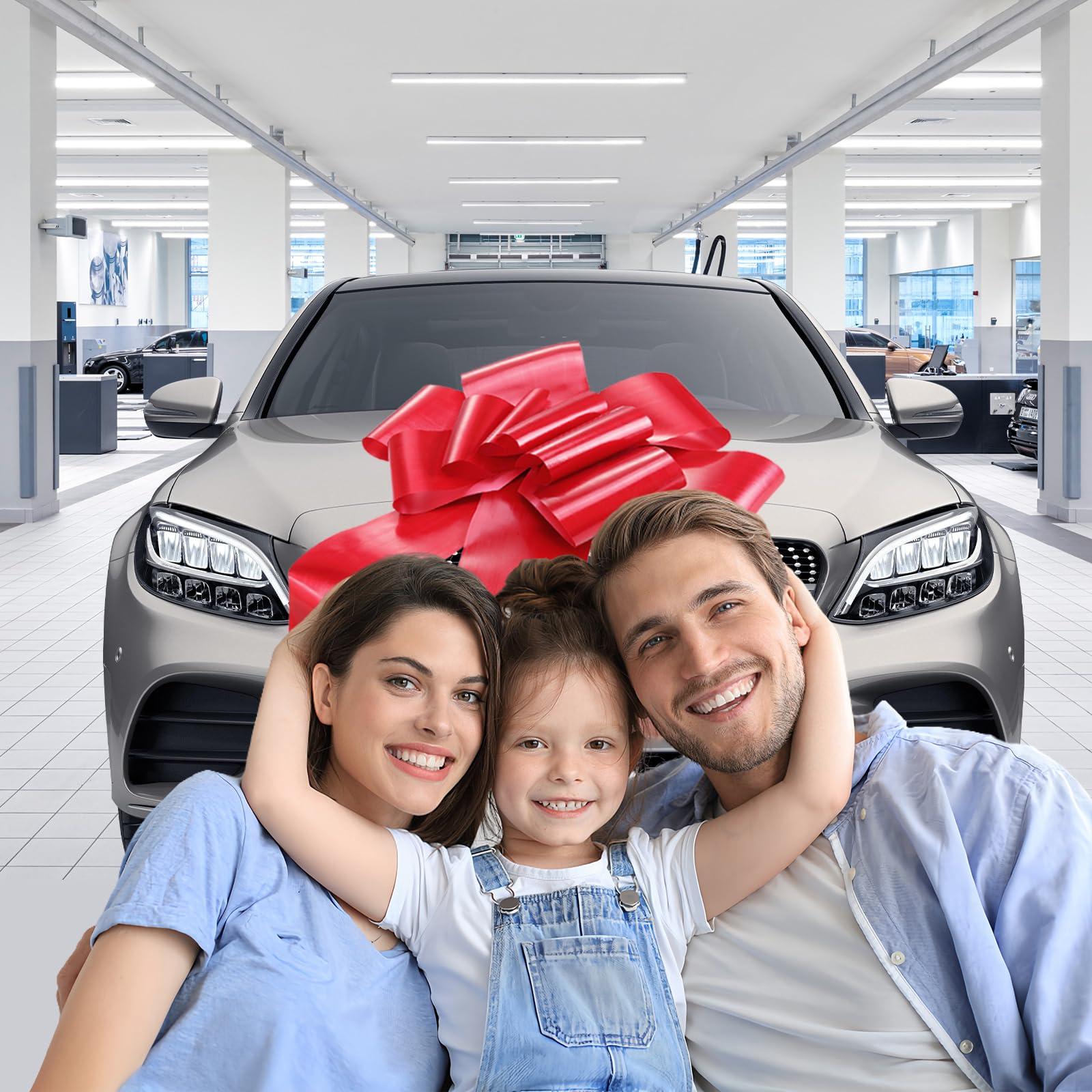 Pinkell Big Car Bow, Big Red Bow, Giant Car Bow, Large Bow, 30 Inch Bow for Large Present Decoration.