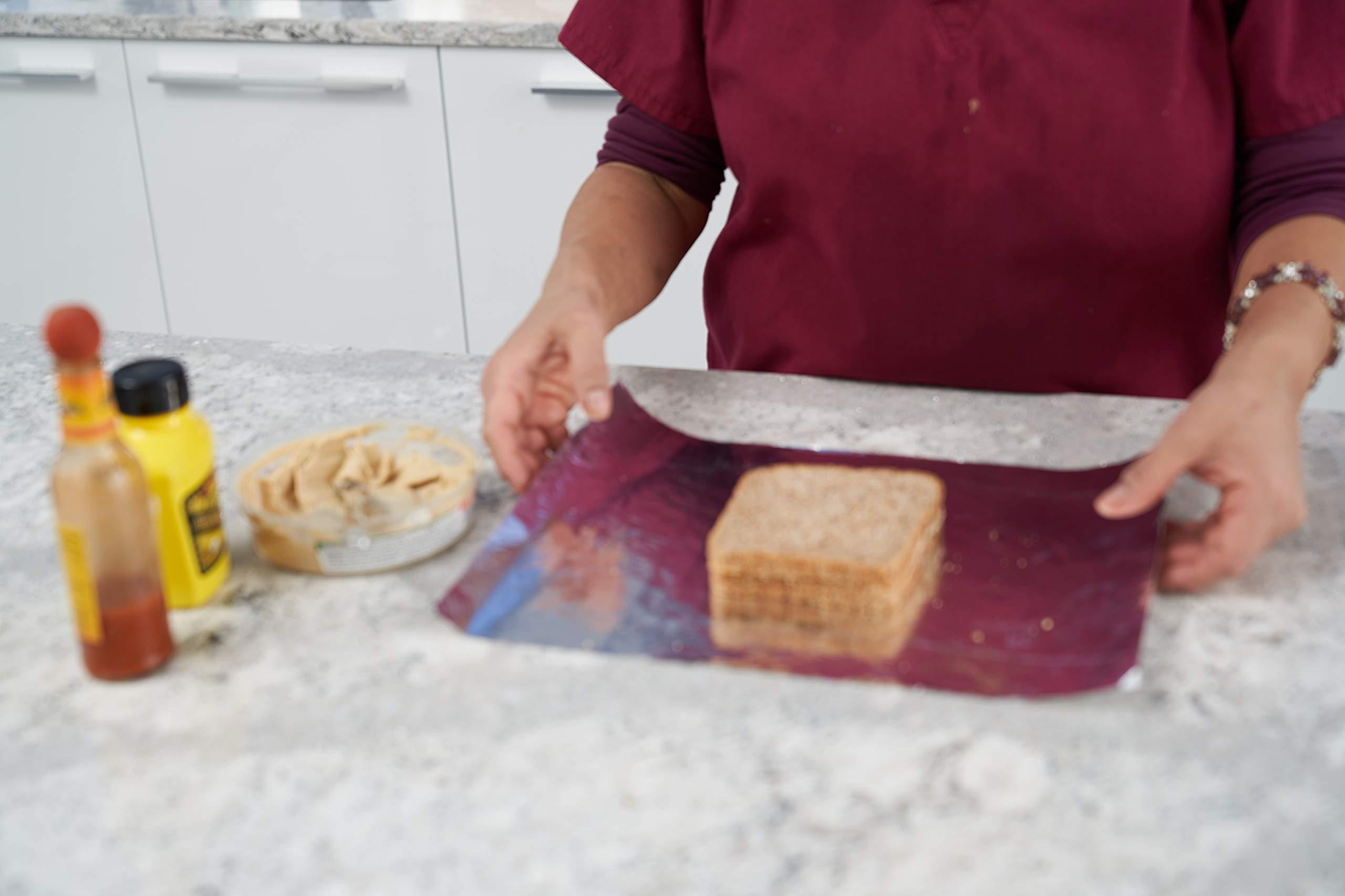EcoQuality [1500 Pack] Insulated Foil Sandwich Wrap 10 x 14 inches - Cushion Foil Wrap, Plain Silver, Aluminum Foil Wrap, Honeycomb Wrap Sheets for Sandwiches, Deli Square, Burger Wrap, to go, Restaurants, BBQ