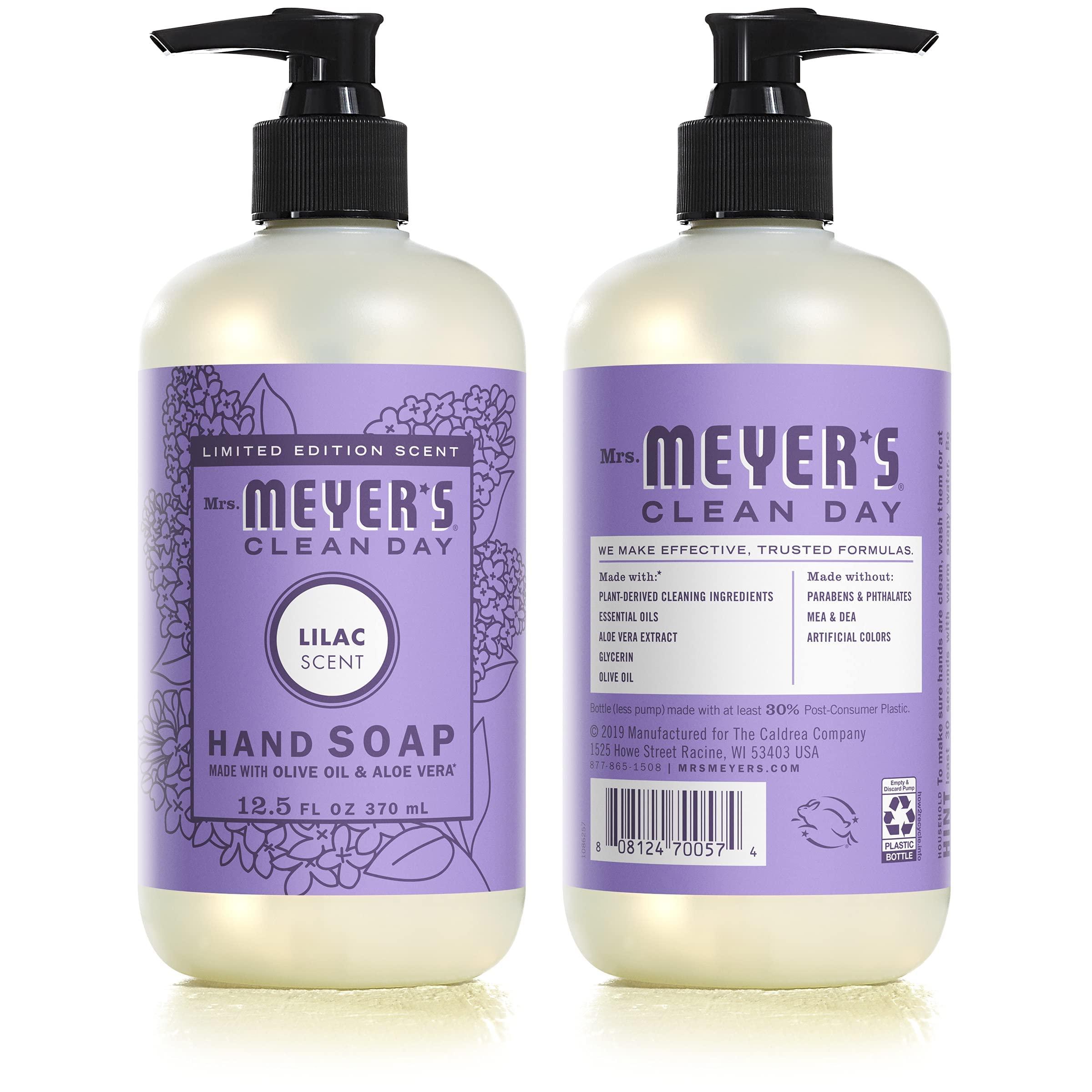 MRS. MEYER\'S CLEAN DAY Mrs. Meyer\'s Kitchen Set, Dish Soap, Hand Soap, and Multi-Surface Cleaner, 3 CT (Lilac)