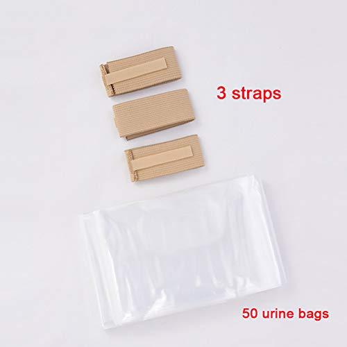 MBROS 50pcs Disposable Urine Drainage Bags, Male Incontinence Aid, Portable Urine Collector Bag for Bedridden Elderly and Disabled Men