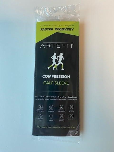 Artefit Calf Compression Sleeves for Men & Woman - Footless Socks Support Running & Sports - Leg Sleeve Brace for Shin & Calves - Indigo M