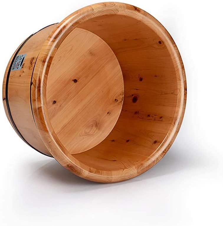 Katzowen Katzowen Wooden Foot Washing Massage Foot Bath Barrel,Foot Tub for Soaking Feet Massager with Lid Foot Spa Bath Massager