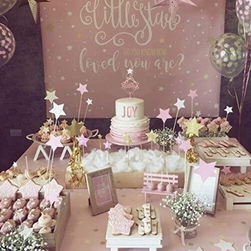 SONICEBUY Acrylic Alphabet Letter Cake Topper DIY Custom Cake Toppers with Rose Gold Uppercase Lowercase A - Z Letters and Happy Birthday Cake Topper for Wedding Anniversary Baby Shower Birthday Party Supplies