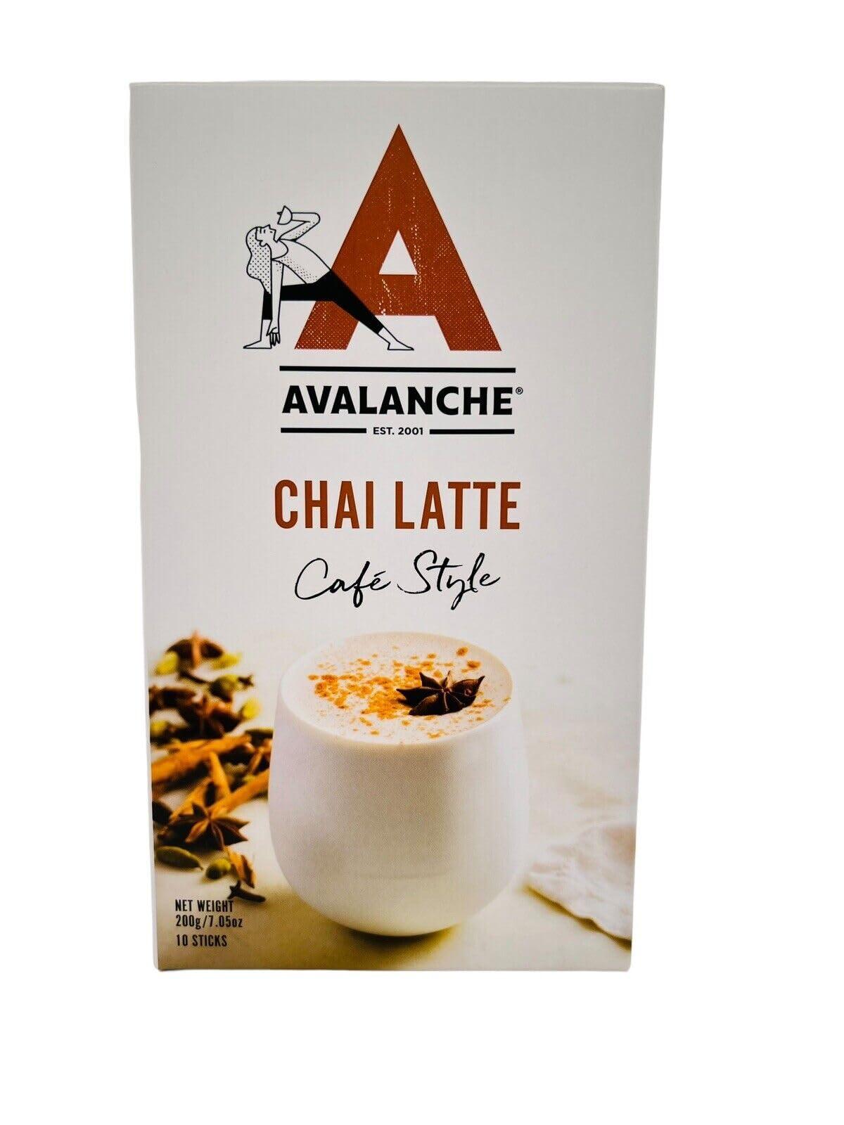 Avalanche Coffee Avalanche Cafe Style Sweet Coffee Box, 10 Sticks (Chai Latte)