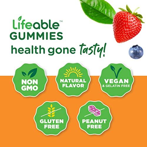 Lifeable Lifeable Glucose Gummies - Great Tasting Natural Flavor Gummy - Gluten Free GMO-Free Chewable - for Adults and Kids - 90 Gummies