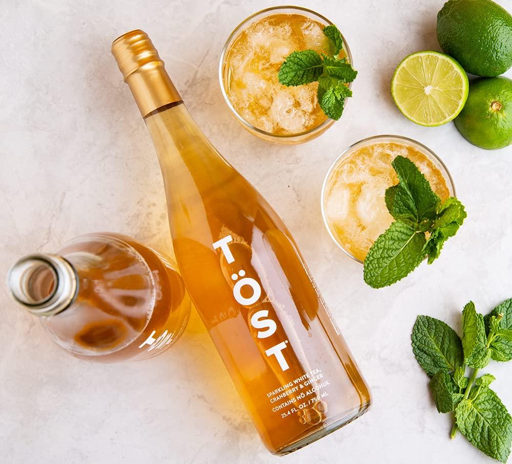 TÖST TOST White Cranberry, Ginger and Spice Sparkling White Tea, 750 ML