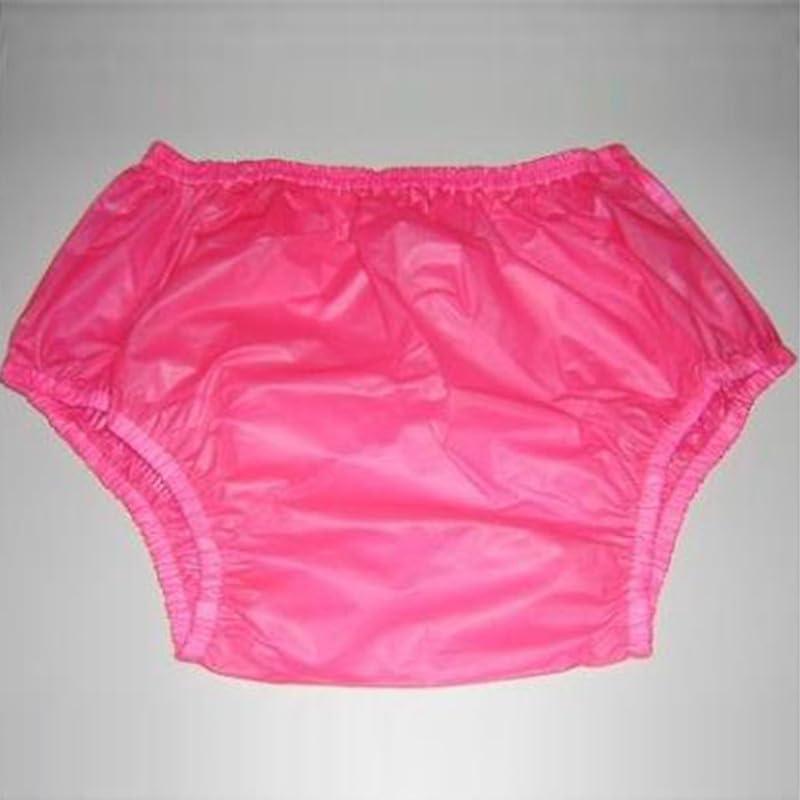 ZALIX Adult Plastic Pants, Full Transparent Panties, Adult Incontinence Plastic Diaper Pants, PVCincontinence Elastic Band Plastic Reusable Pants, Suitable for Adult Men and Women