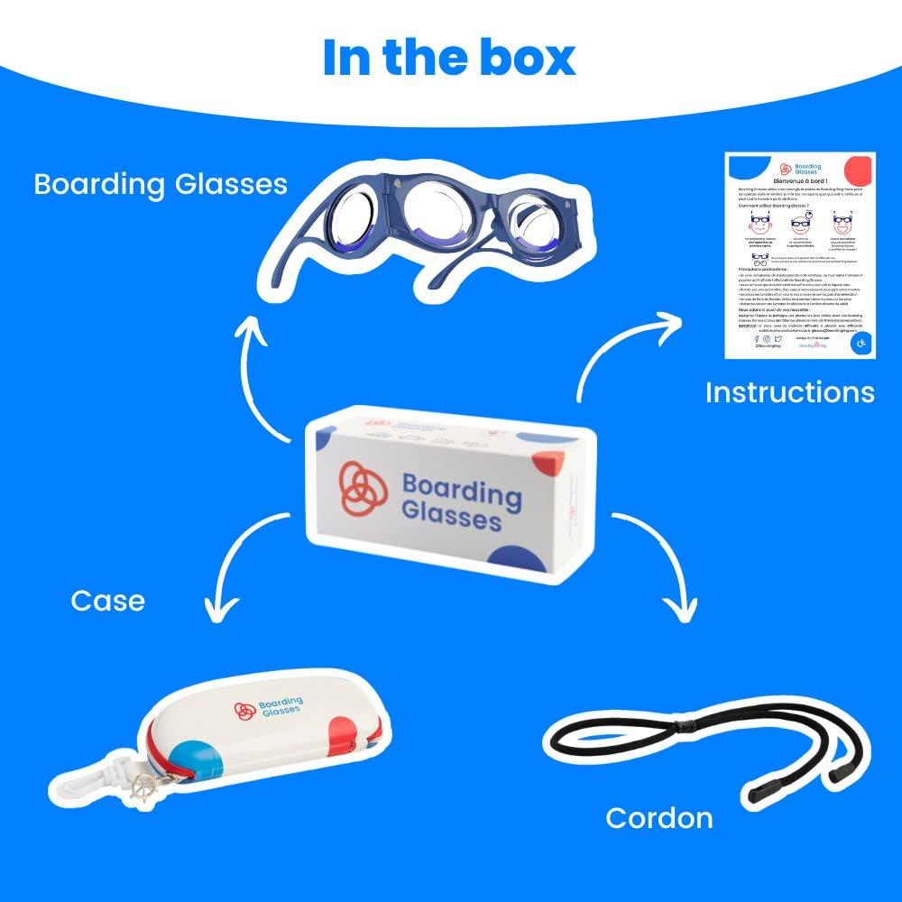 Boarding Ring Boarding Glasses - Motion Sickness Glasses - Original Technology against Sea Sickness and Car Sickness - Effective in Minutes - 100% Natural (Blue)