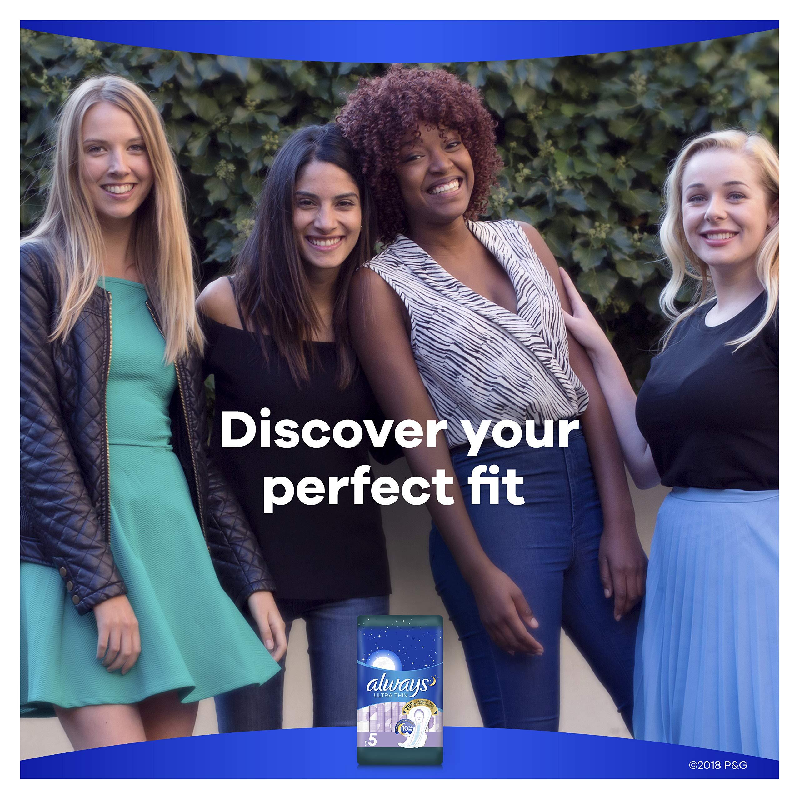 Always Always Pads Size 5 Ultra Thin 12 Count Xtra-Heavy Overnight