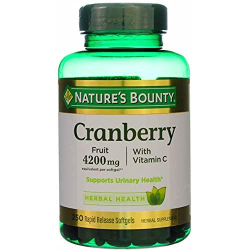Nature's Bounty Nature's Bounty Cranberry with Vitamin C 4200 mg, 250 Softgels (Pack of 3)