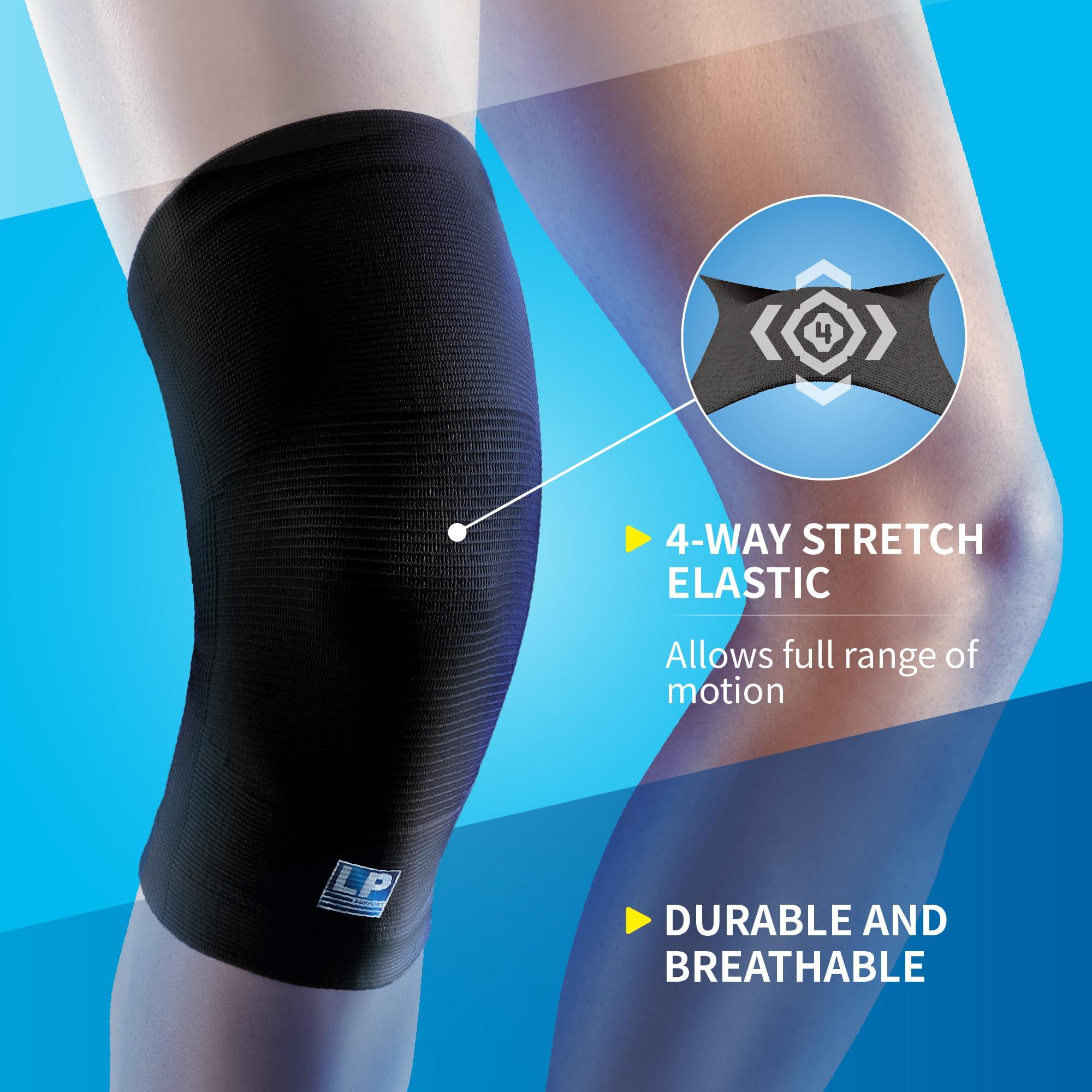 LP SUPPORT LP 647 Knee Brace For Arthritis Pain, Knee Pain Relief, Injury Recovery - Knee Sleeve For Weightlifting, Basketball, Hiking, Biking, Running, For Men Women (Blue, S, 1pcs)