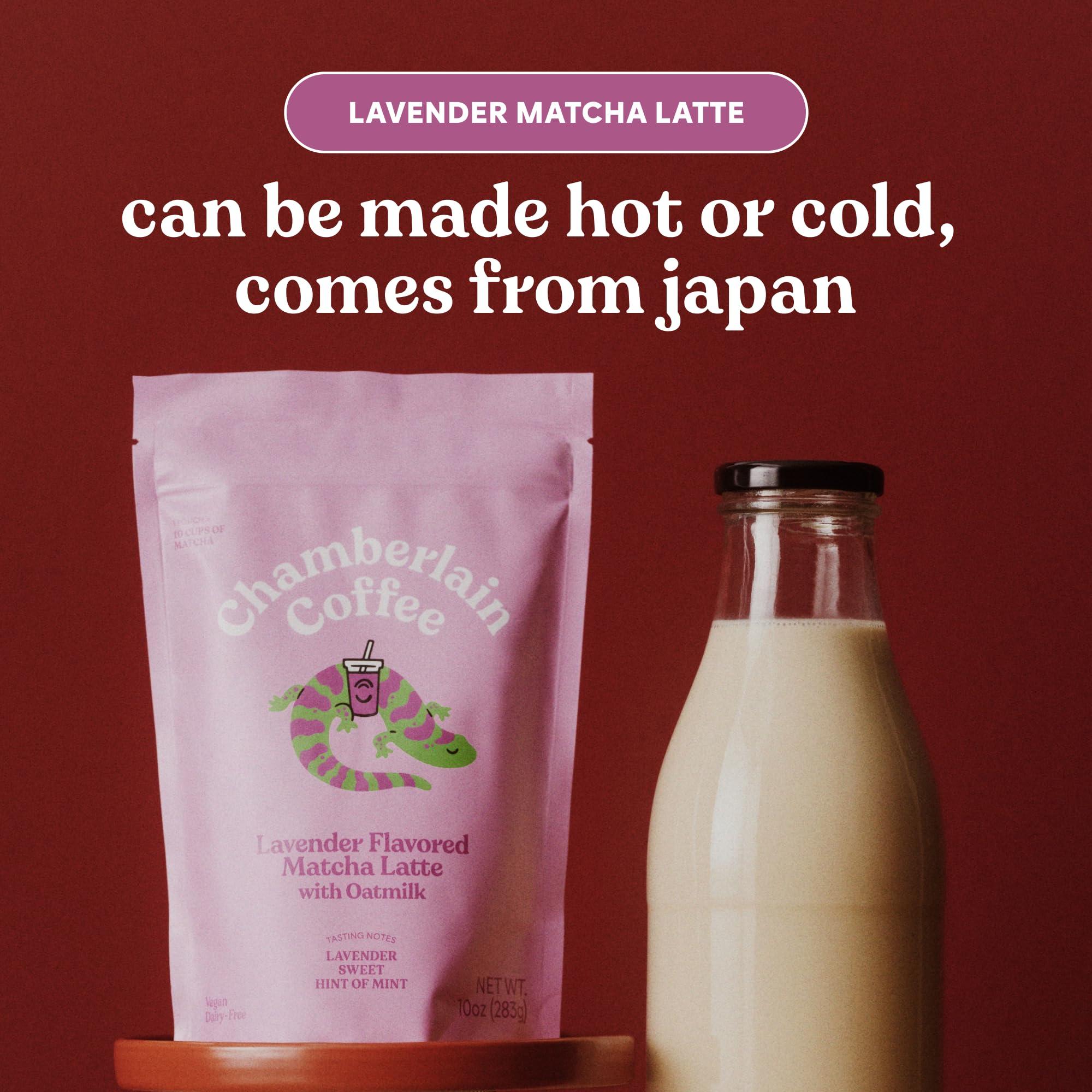 Chamberlain Coffee Chamberlain Coffee Lavender Matcha Latte Mix - Matcha Latte with Oat Milk - Sweet Lavender + Fresh Mint - Vegan Matcha Latte Powder - 10 Servings