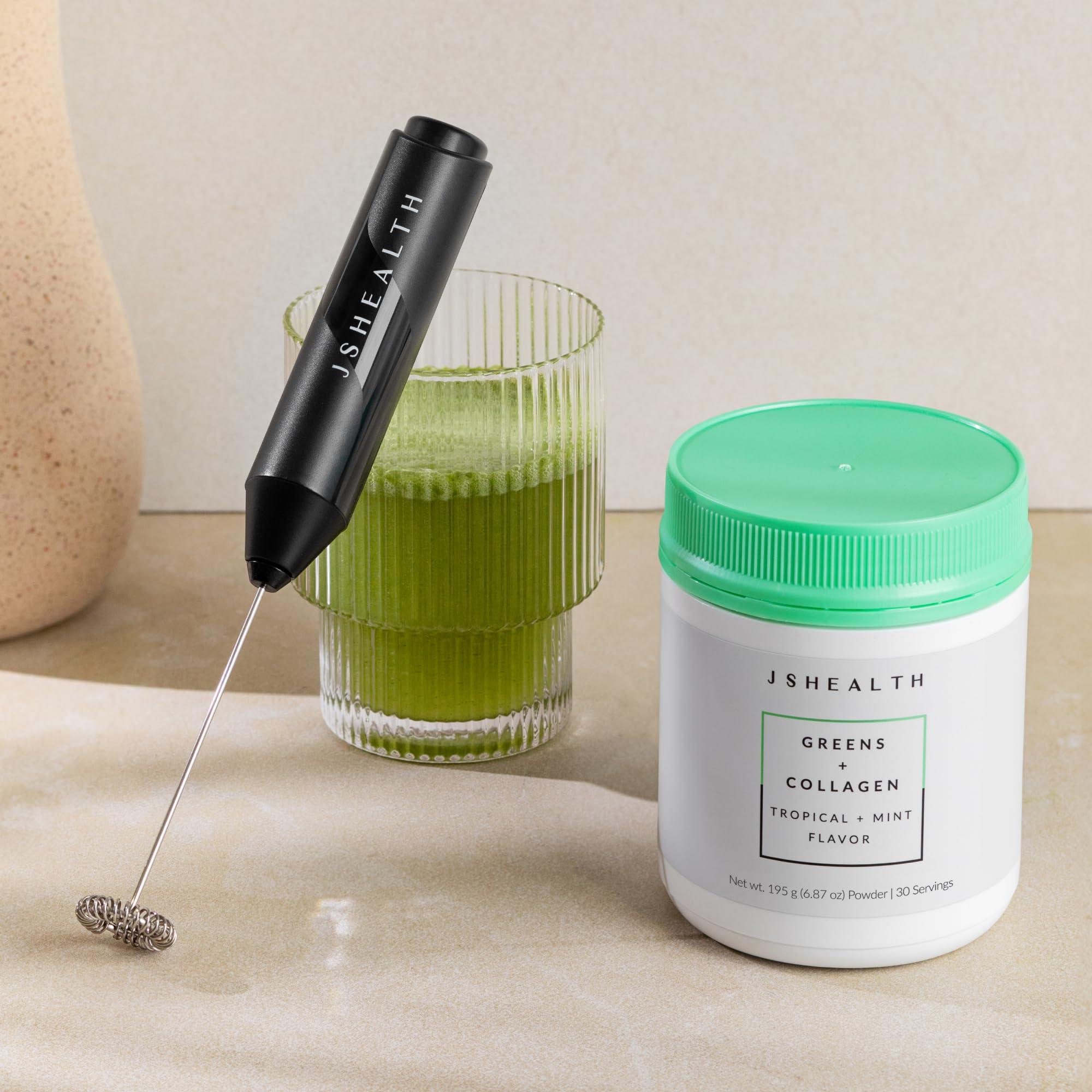 JSHealth JSHealth Super Greens Powder - Greens & Collagen Powder - Superfood Powder with Marine Collagen Peptides, Vitamins & Veggies, 30 Servings