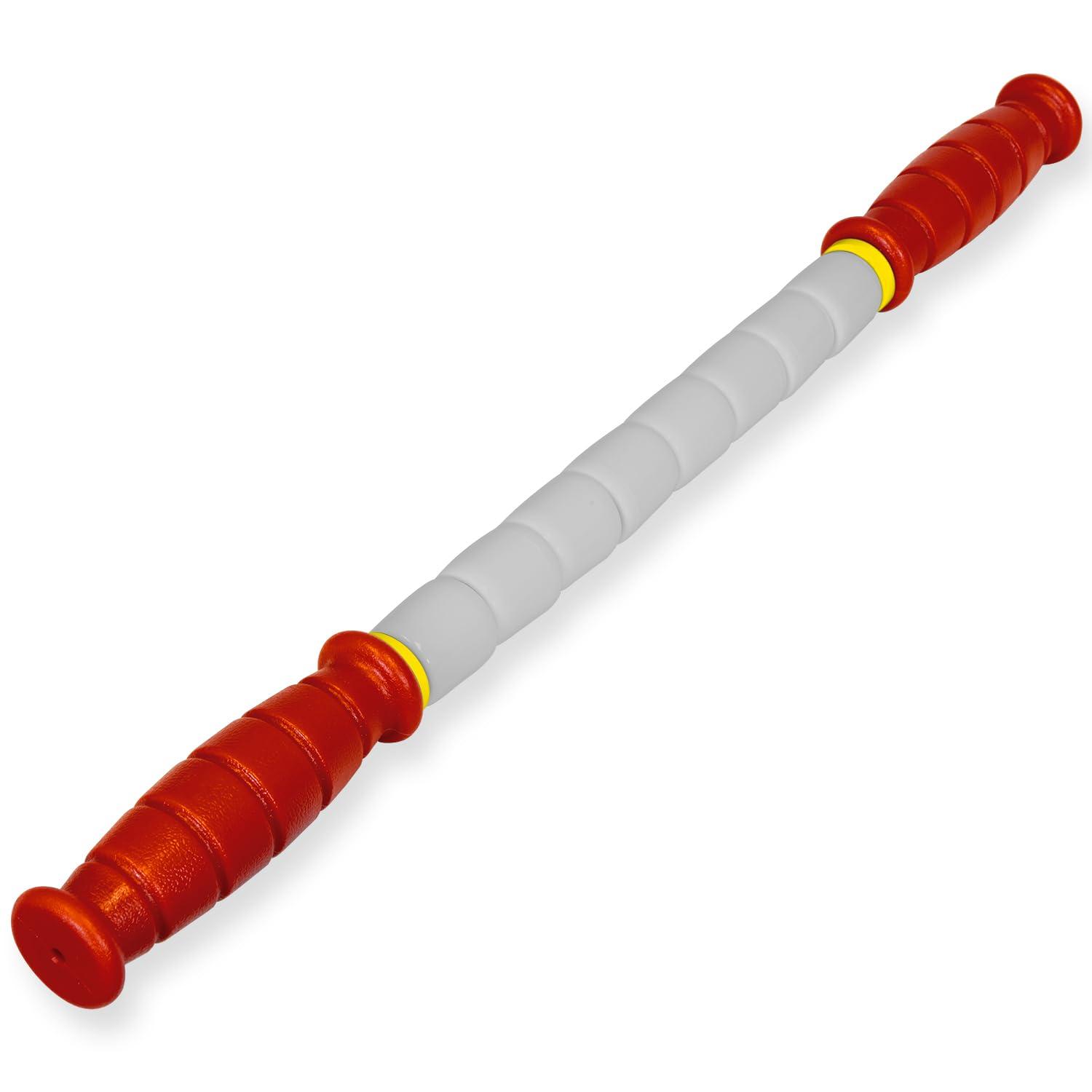 Nine for Nine Massage Stick 18\" Flexible Handheld Spindle Massage Roller (Will Contour to Any Muscle) - Full Body Muscle Recovery & Myofascial Release (Medium - 18\" Massage Stick)