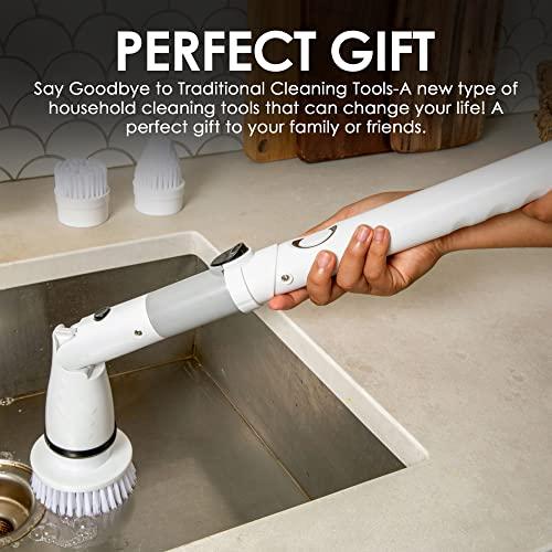 Standout Materials Electric Spin Scrubber, Cordless and Portable Power Scrubber Kit with Replaceable Brush Heads Cleaning Brush for Cleaning Tile, Sink, Window, Floor, Tub, Car