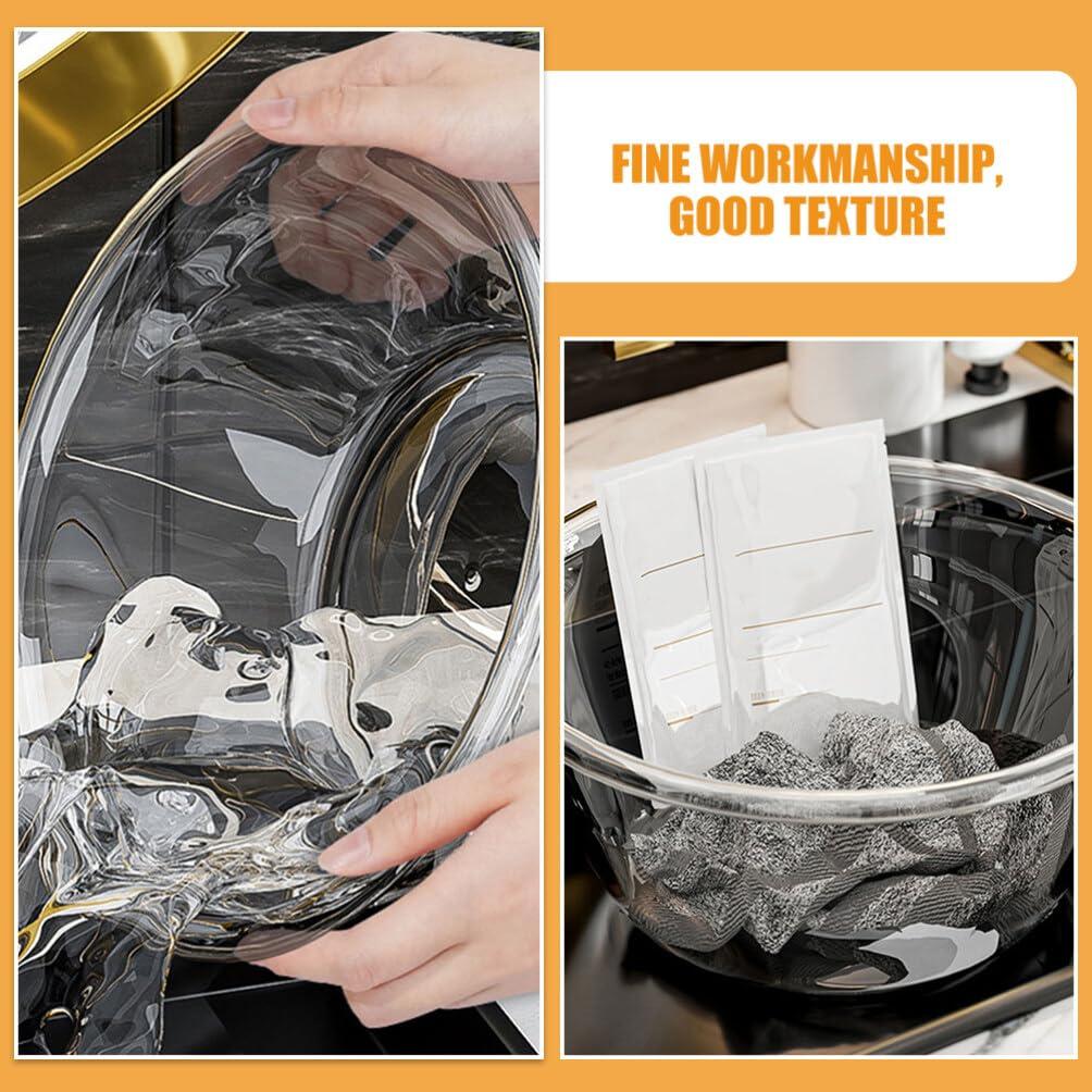 HOLIDYOYO HOLIDYOYO Plastic Wash Tub, Clear Dishpan Basin and Foot Bath for Soaking Feet, Laundry Hand Wash Bucket, Dish Pans for Washing Storage Cleaning Supplies