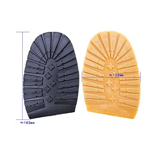 Generic 5 Pairs Shoes Rubber Half Sole and Heels,Soft Wearable Anti Slip Mute Soles DIY Shoes Repairs Accessories for Sports Shoes Leather Shoes Martin Boots (Brown Forefoot)