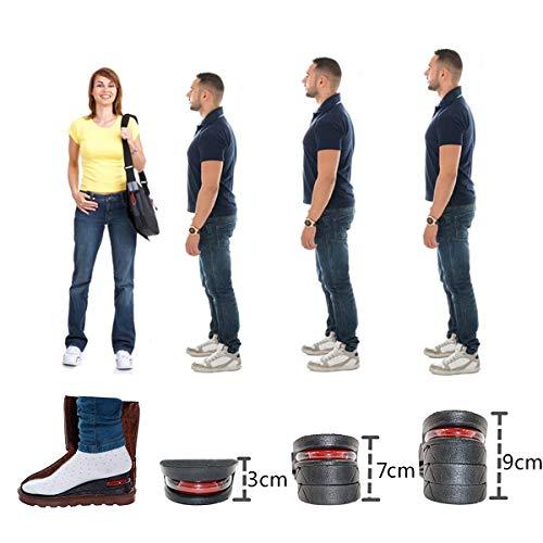 Shaboo Prints Height Increase Insoles Air Taller Cushion Shoes Insoles 4-Layer Heel Insert for Men