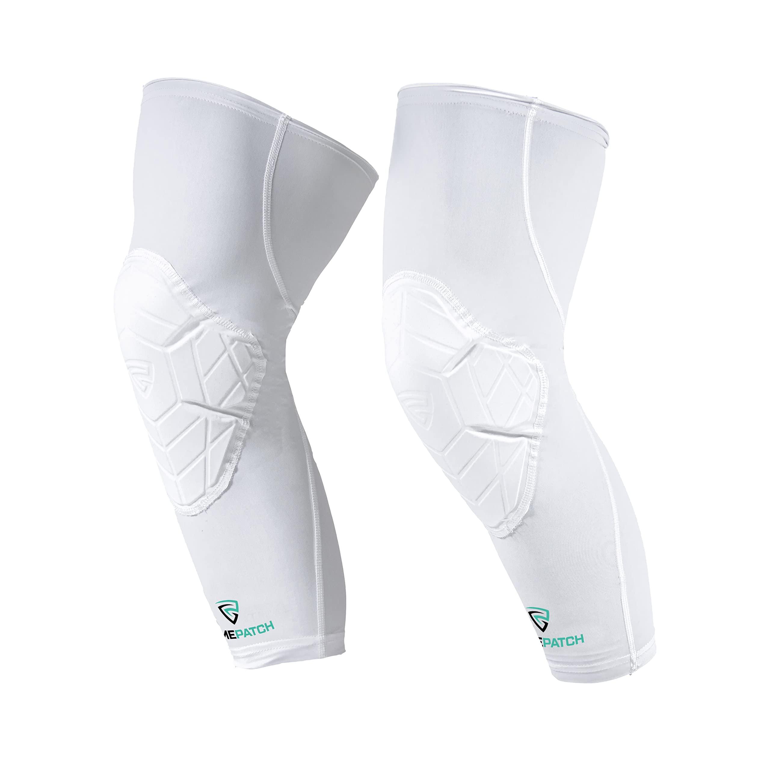 Gamepatch Gamepatch Knee Pads | Compression Sleeve Joint Protection | Shock Absorbing Technology | Men Women Kids, White, Size XL