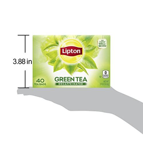 Lipton Lipton Decaffeinated Green Tea Bags, Unsweetened Teabags for Decaf Hot Tea or Decaf Iced Tea, 240 Total Tea Bags (40ct - Pack of 6)