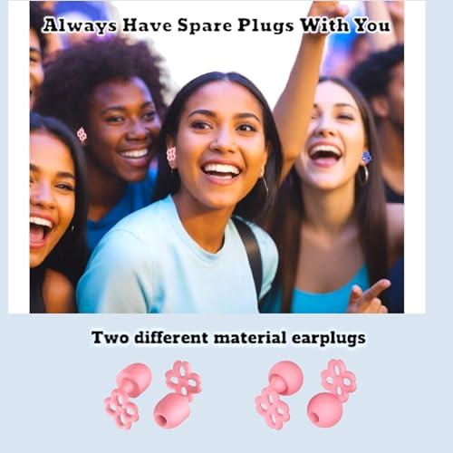 Promise Promise CloverTunes Ear Plugs for Noise Reduction,Super Soft, Reusable Hearing Protection for Concerts & Festivals, Live Events, Musicians, Sports, DJs and Nightlife,Sleep, Tinnitus Relief(Pink)