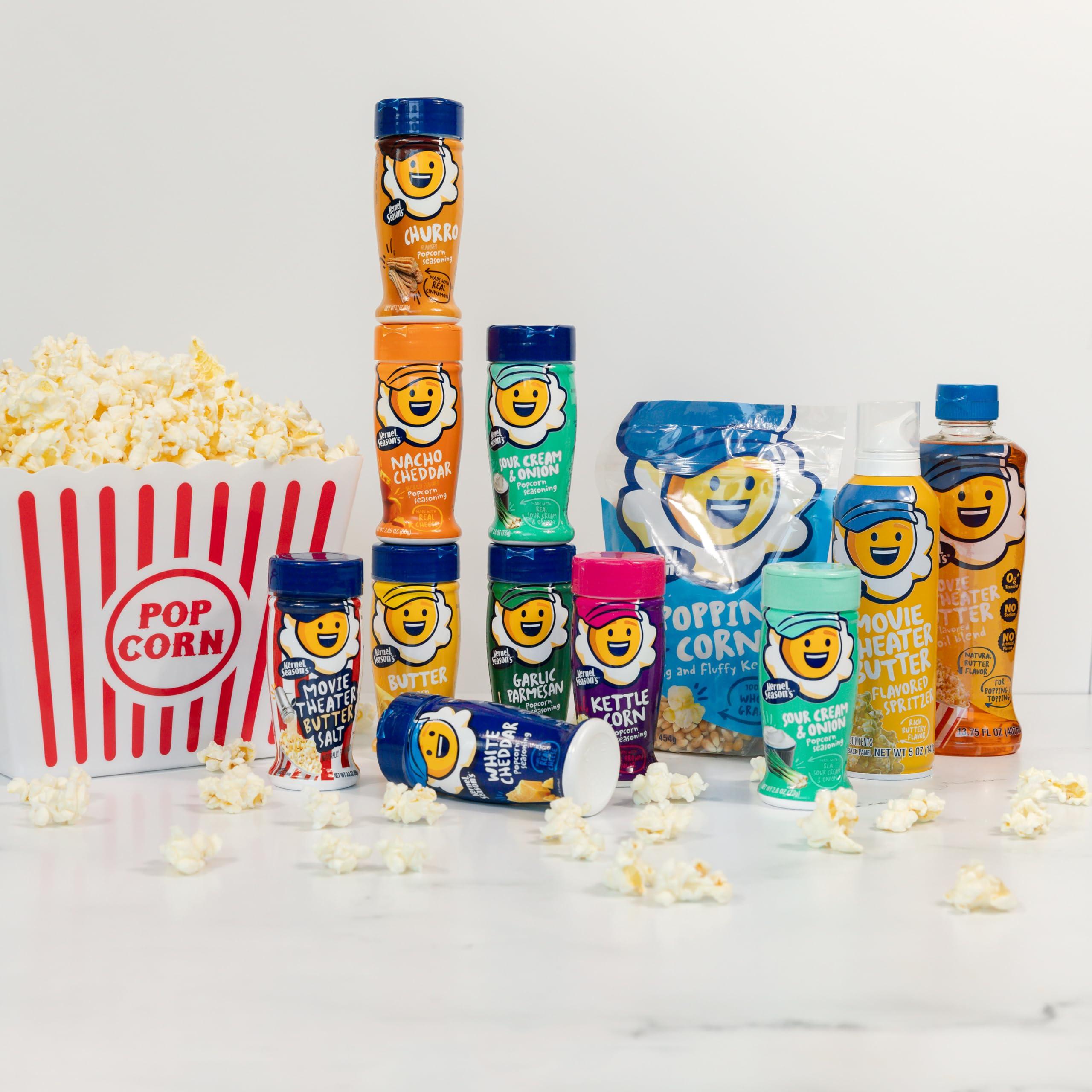 Kernel Season\'s Kernel Season\'s Movie Night Supplies, Popcorn and Seasoning Party Pack, 4 Flavor Variety Pack
