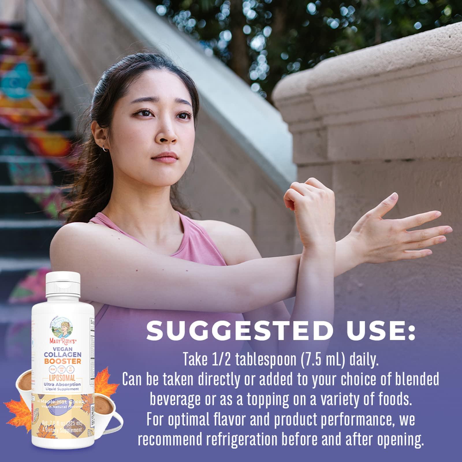 MaryRuth Organics MaryRuth Organics Collagen Booster Liposomal, Sugar Free, Liquid Collagen Booster with Vitamin C, Vitamin E, Zinc, Copper & Silica, Skin Care & Joint Support Supplement, Vegan, Non-GMO, 7.6 Fl Oz