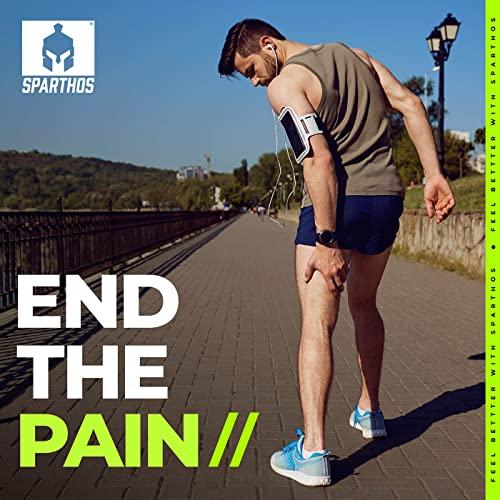 Sparthos Sparthos Thigh Compression Sleeves (Pair) - Upper Leg Sleeves for Men and Women Elastic Support for Sore Hamstring Groin Quad Reduce Cramping Athletic Sports Washable and Durable (Black-XL)