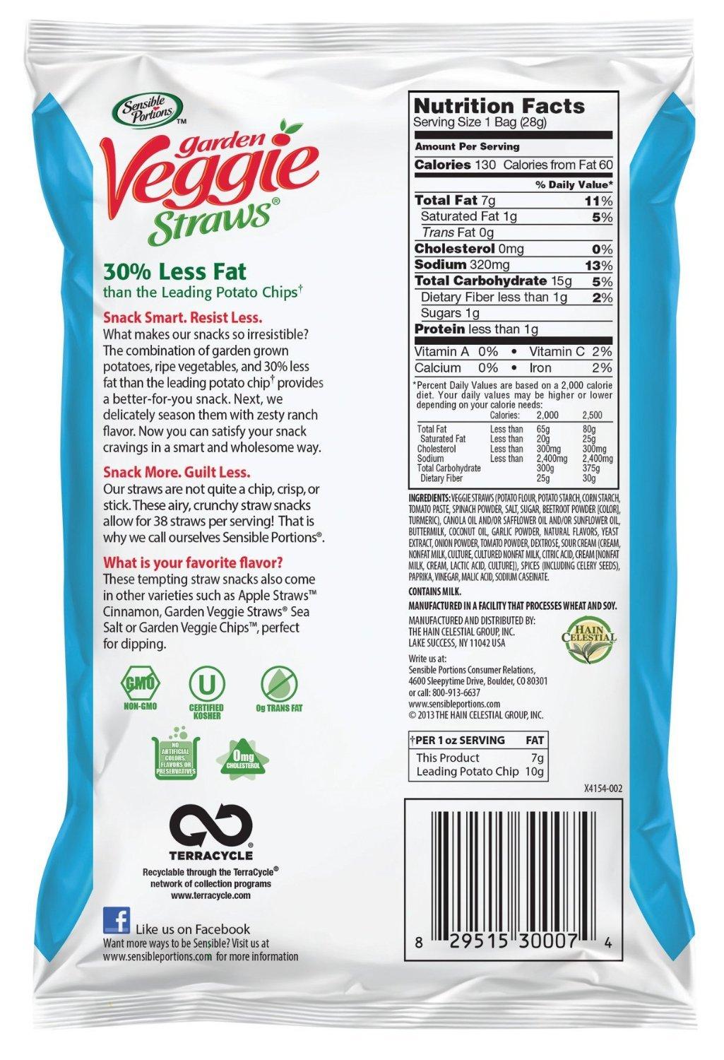 Sensible Portions Sensible Portions Straw Veggie Ranch