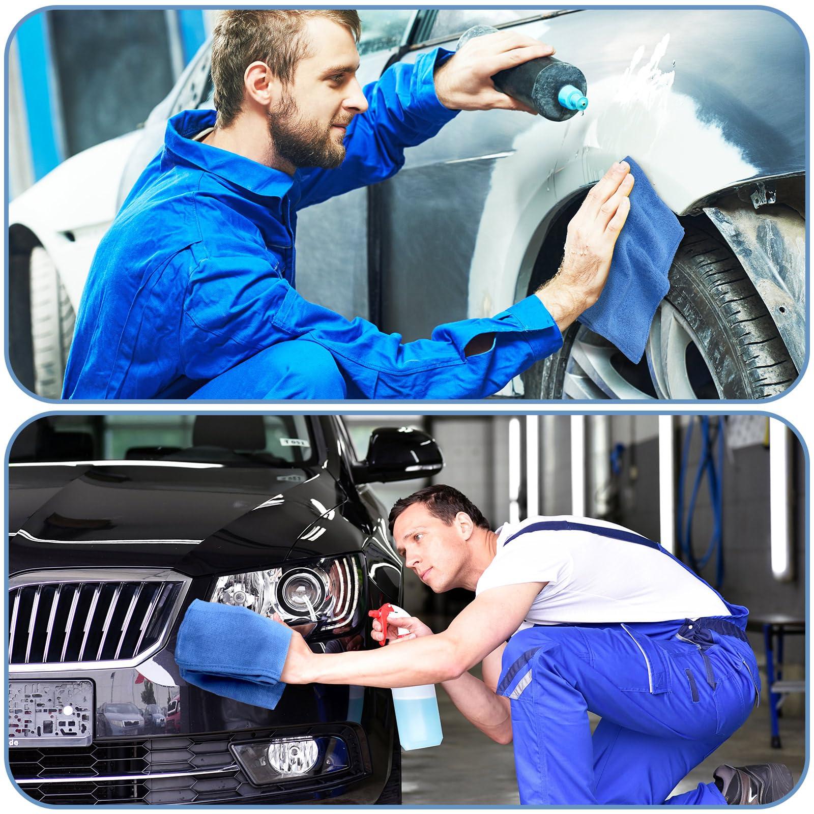 Toulite Toulite 100 Pcs Blue Surgical Huck Towels Bulk 24 x 17 Inches Cotton Cleaning Shop Towels Blue Shop Rags Absorbent Wiping Towels for Cleaning Shops Bars Hotel Industries Garage