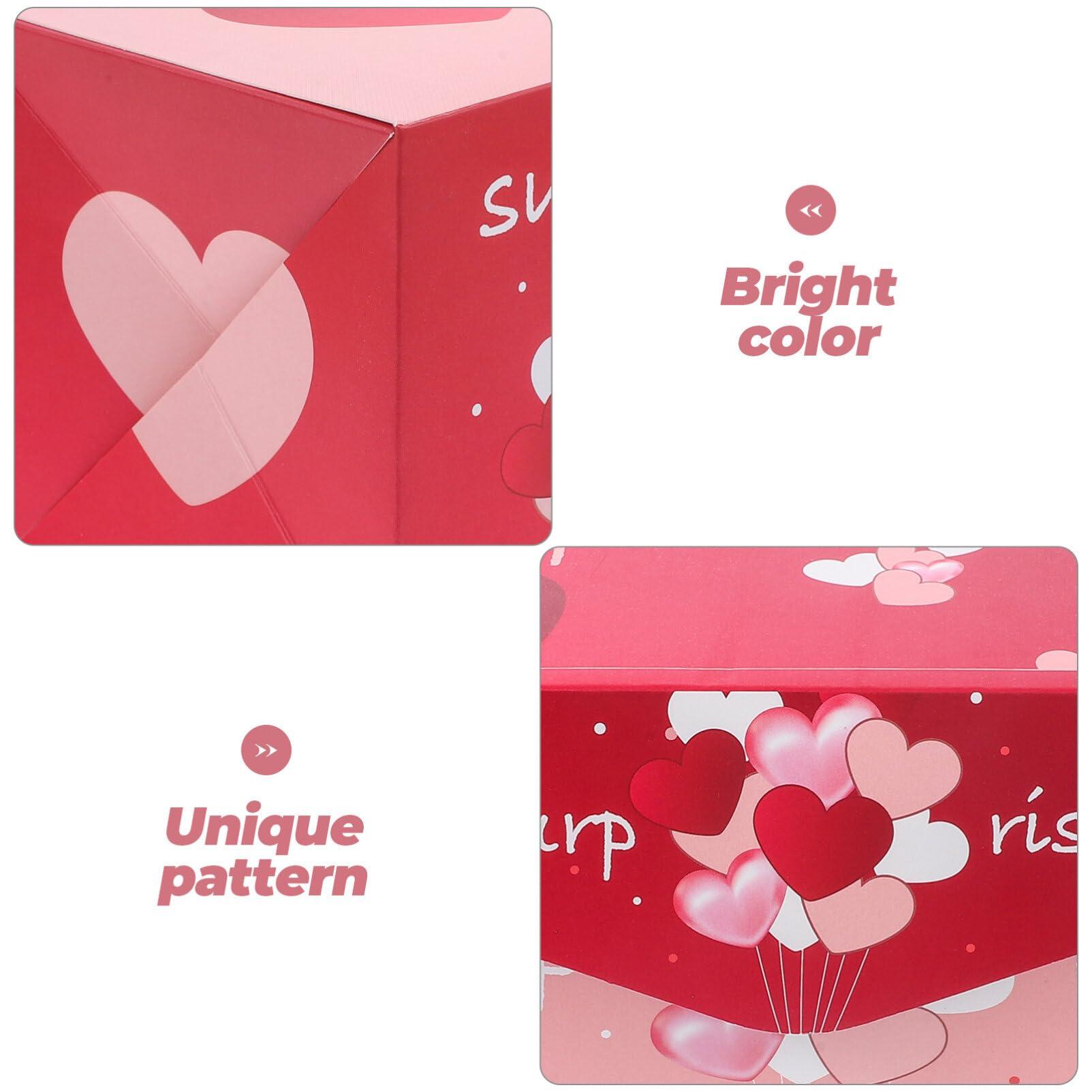 Gadpiparty Gadpiparty Red Box, 12 Pcs Valentines Day Boxes, Heart-Shaped Box, Surprise Explosion Presents Boxes, for Valentines Day Flower Boxes, for Birthday, Christmas, New Year, Weddings