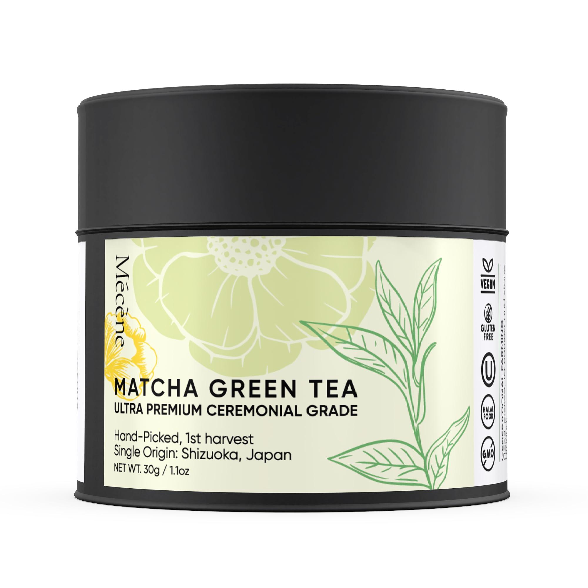 Mcne Organic Japanese Matcha Powder Green Tea - Hand-Picked, 1st Harvest, Ceremonial Grade Matcha Powdered Tea, and Stone Ground from Shizuoka, Japan (30g / 1.1oz)