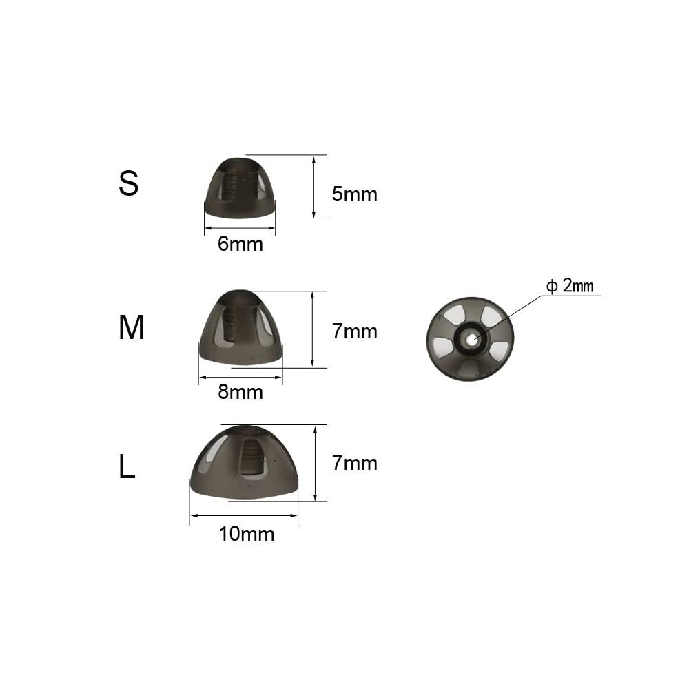 AroneMom Hearing Aid Domes Medium 8mm Open for GN Resound Hearing Aids Ear Tips Replacement