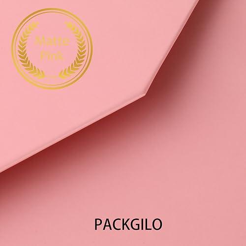 PACKGILO PACKGILO 3 Pcs Matte Pink Extra Large Gift Box with Lid, 19x16x6 Inches, Hard Magnetic Giant Gift Boxes for Presents Clothes Robe Wedding Dress Sweater,Reusable Foldable Bridesmaid Proposal Box