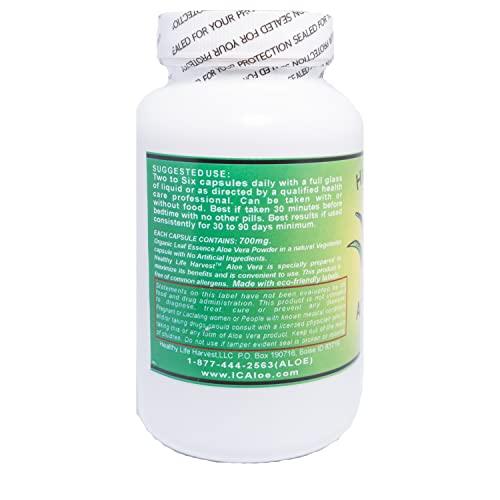 Healthy Life Harvest Healthy Life Harvest ICAloe Capsules - IC Supplements, Non-GMO, Interstitial Cystitis for 30 Years- Vegetarian - Each bottle has 90 - 700mg caps