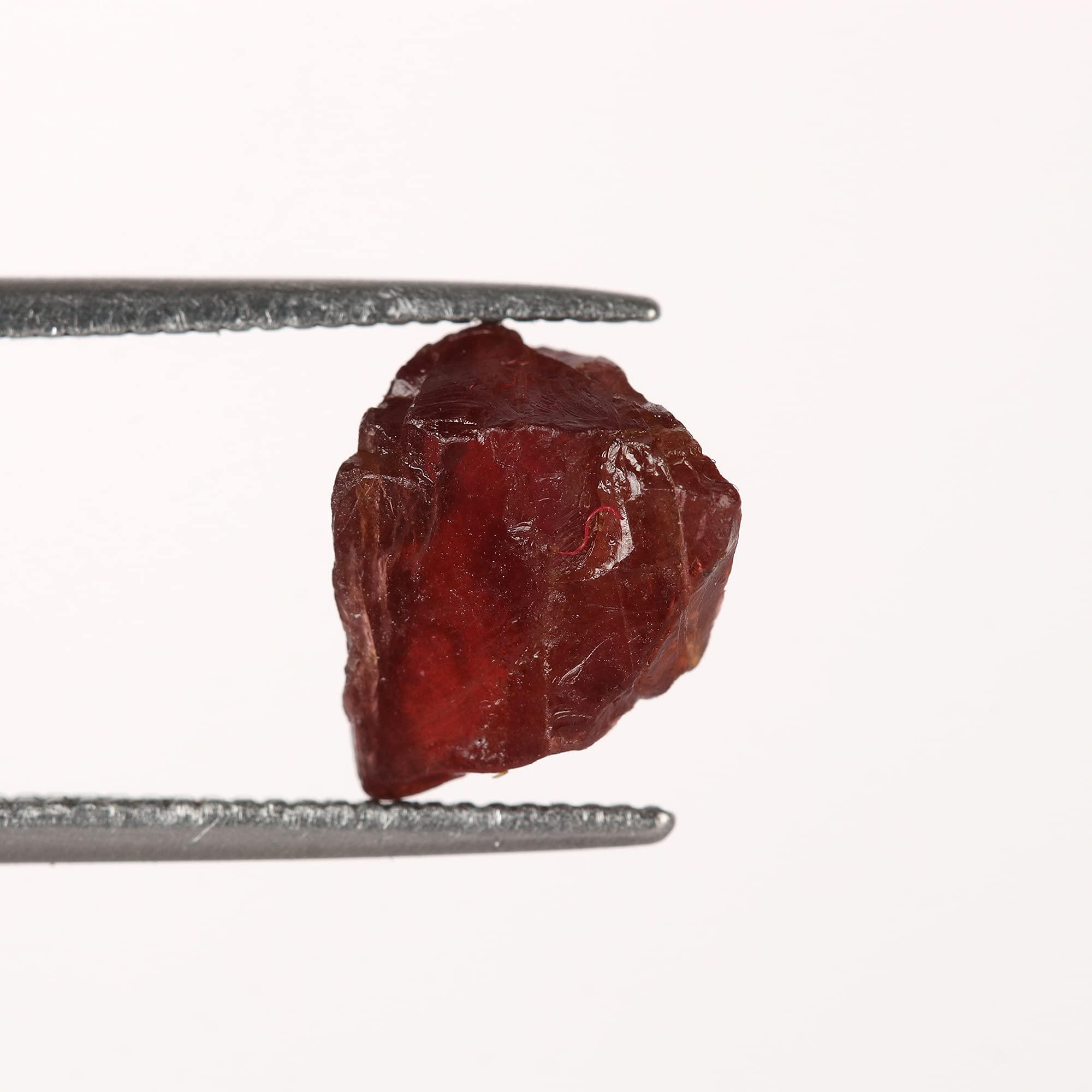 REAL - GEMS 2.85 ct Natural Raw Red Garnet Stone Rough Crystals,Making Wire Wrapping,Healing Rock Gifts