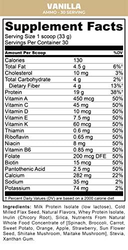 MTN OPS MTN OPS Ammo Protein Meal Replacement Powder - 28 Servings, Vanilla