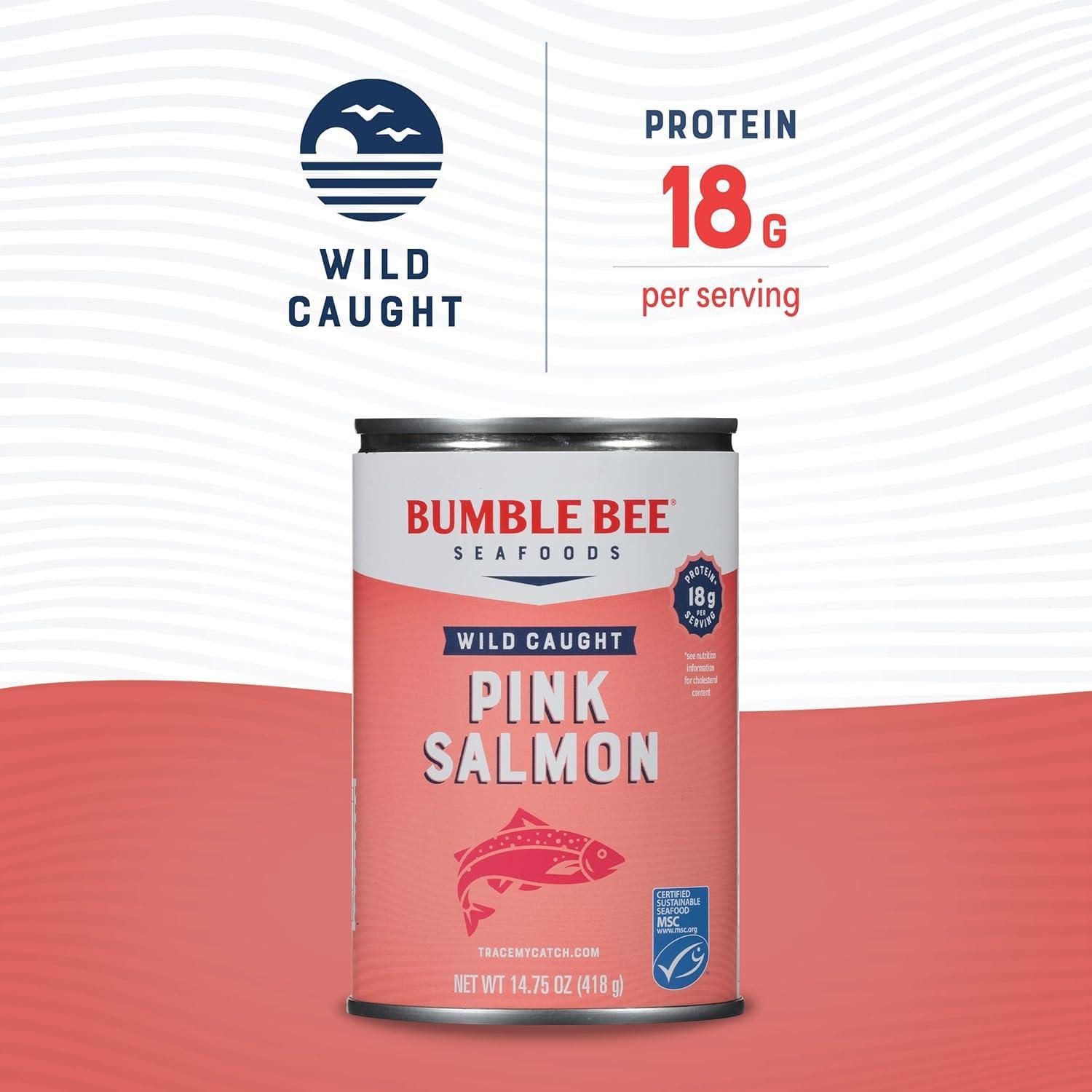 Bumble Bee Bumble Bee Pink Salmon, Premium Wild, 14.75 oz (Pack of 3)
