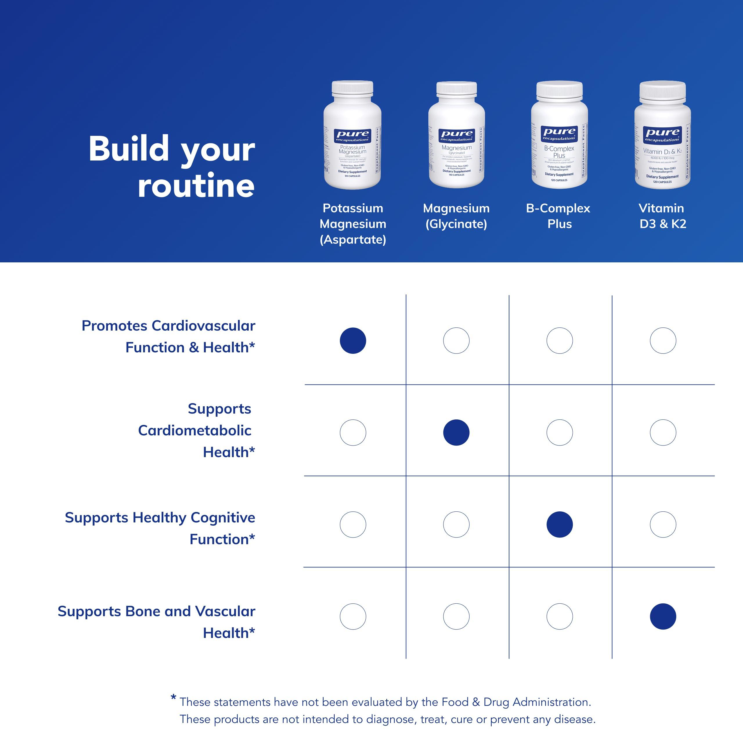 Pure Encapsulations Pure Encapsulations Potassium Magnesium (Aspartate) | Supplement to Support Heart, Muscular, Bone, and Nerve Health* | 90 Capsules