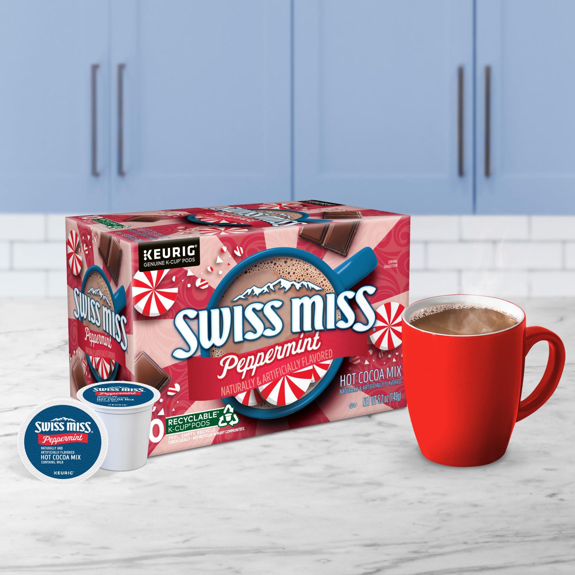 Swiss Miss Swiss Miss Peppermint Hot Cocoa, Keurig Single-Serve K-Cup Pods, 10 Count