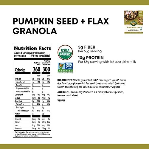 Nature's Path Nature's Path Organic Pumpkin Seed and Flax Granola, 11.5 Ounce (Pack of 5), Non-GMO, Heart Healthy, High Fiber, 6g Plant Based Protein